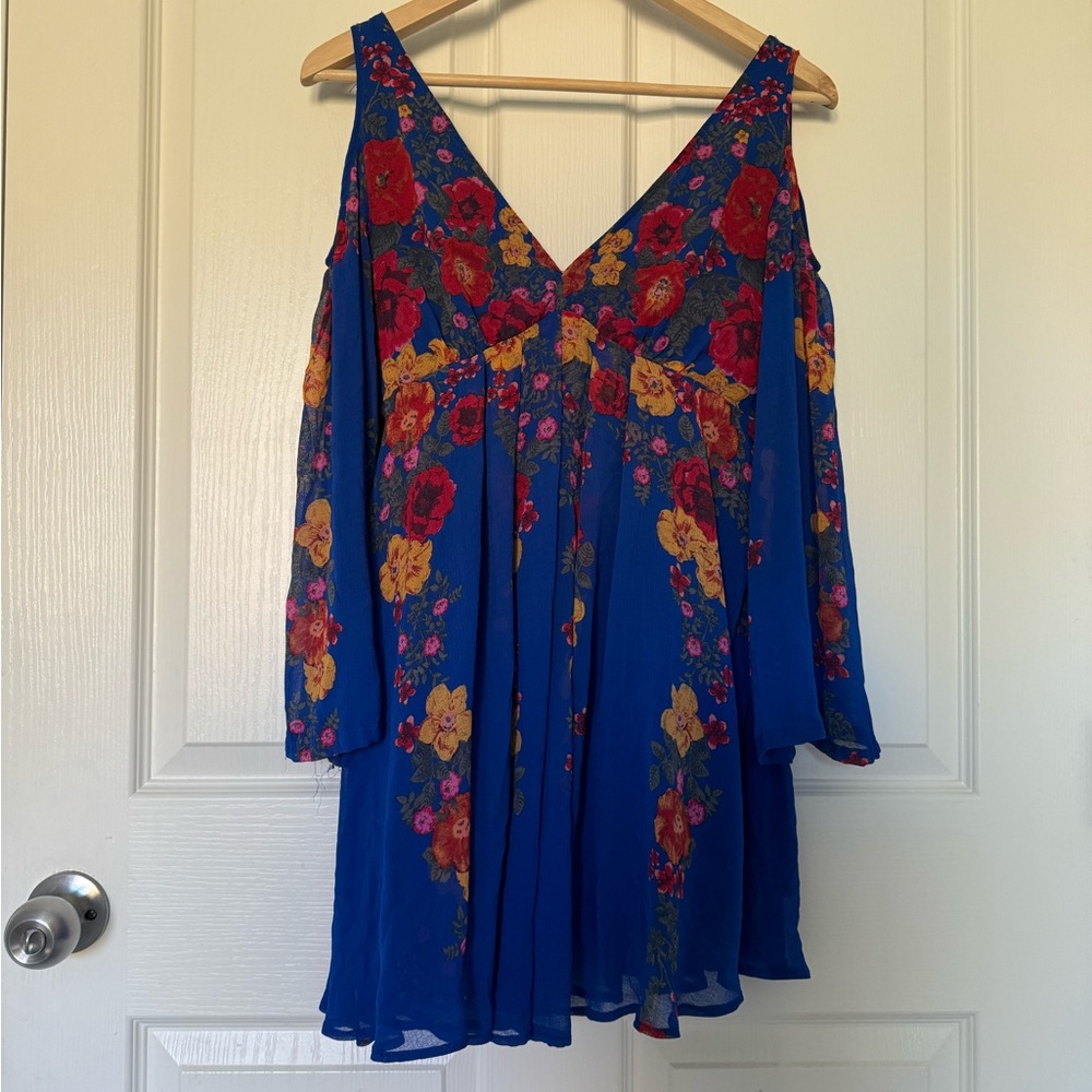 Floral Blue Women's Top
